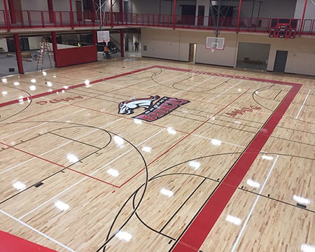 <b>歐氏實(shí)木體育運(yùn)動地板適用于籃球場館</b>