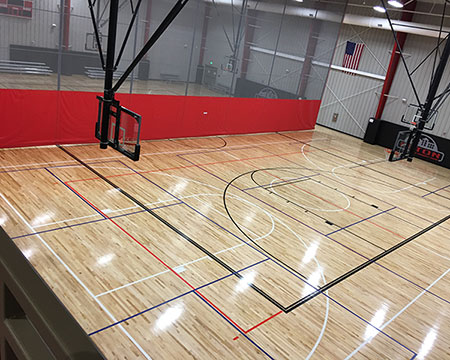 體育地板_專業籃球場運動木地板安裝